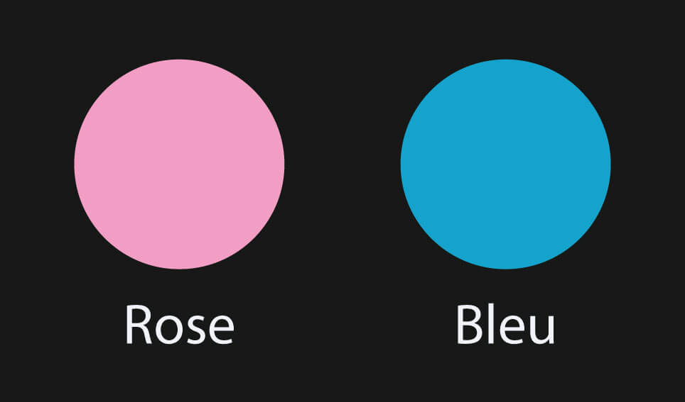 Gamme couleurs produits Rose Bleu